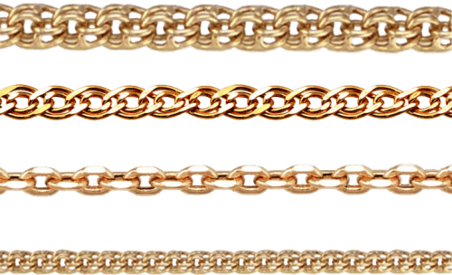 Разновидности плетения золотых цепочек