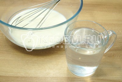 Блины на молоке с водой 