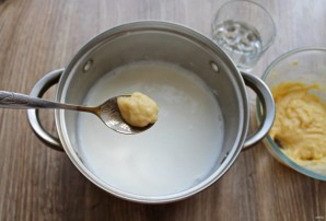 Молочный суп с галушками