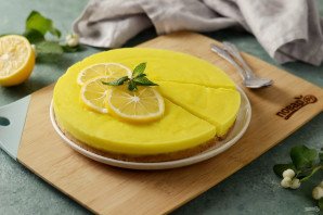 Лимонный пирог без яиц